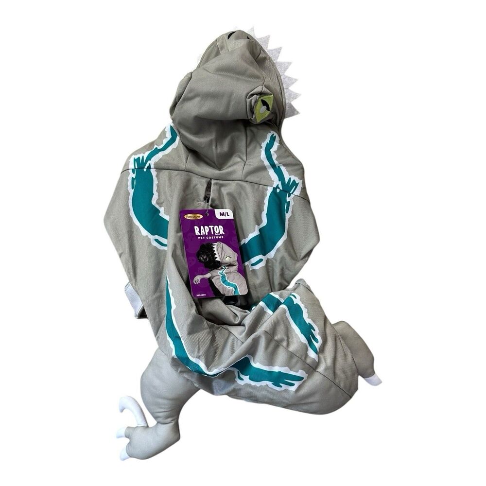Retriever Raptor Dinosaur Pet Costume M/L Halloween Dress Up Dog NEW WITH TAG